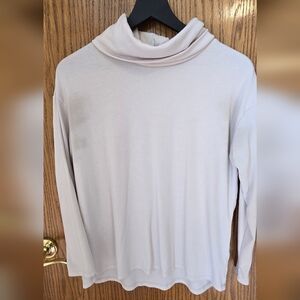Lush Cream Turtleneck Top